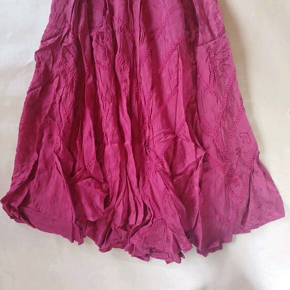 Scully Western Dress Womens XXL Sleeveless Midi Burgundy F0_HC118 Renn Fair - Picture 9 of 13